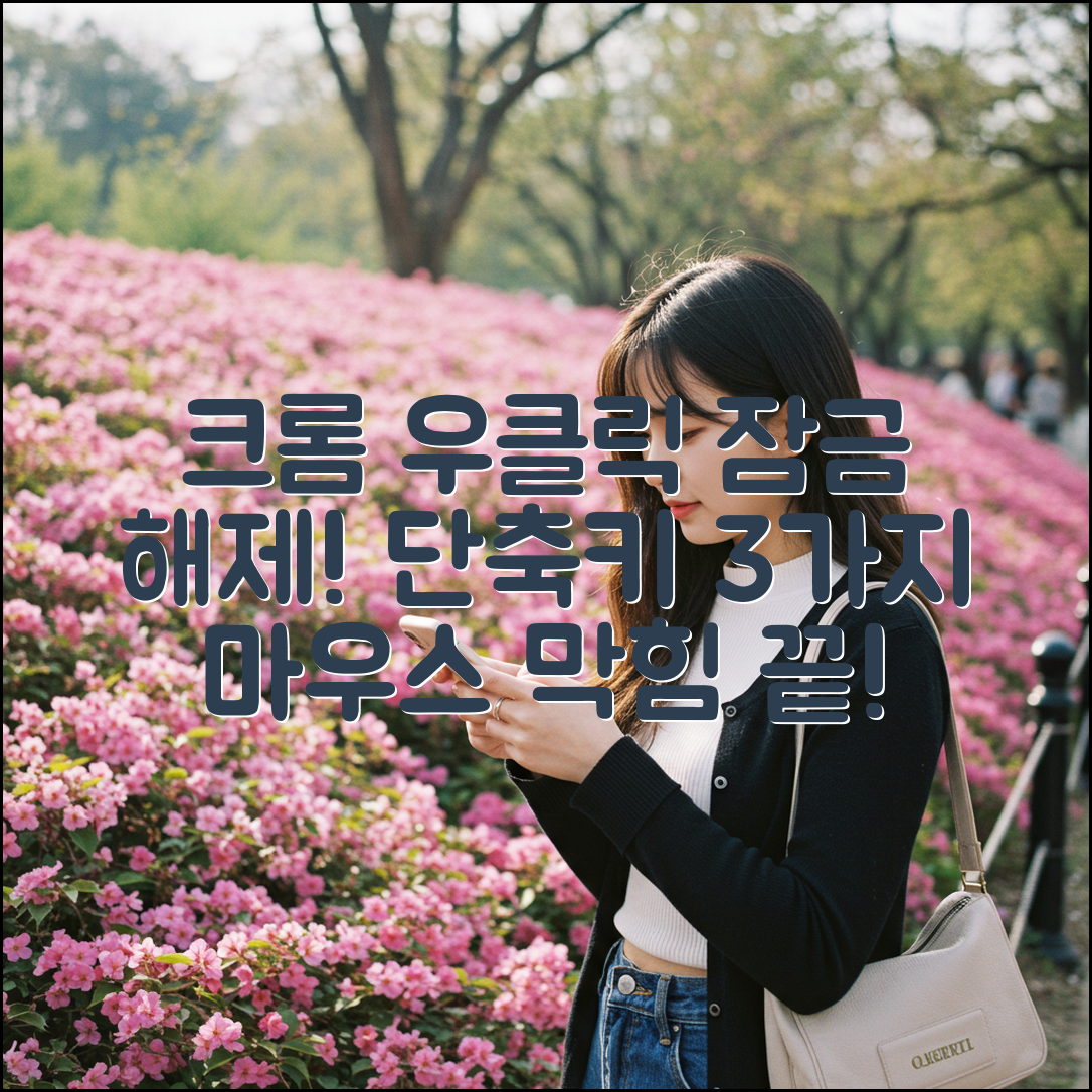 크롬 마우스 우클릭 해제! 단축키 3가지 공개