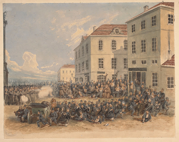 Walki uliczne na Placu Zamkowym w Warszawie 8 kwietnia 1861 roku 1861
