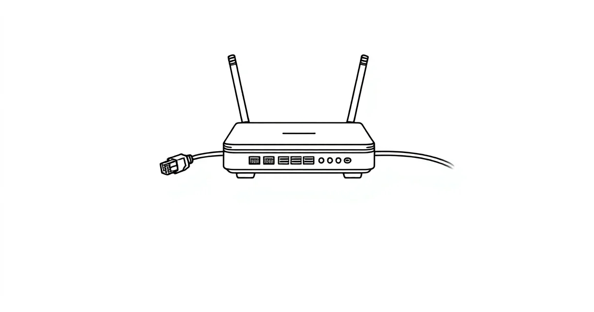 유동 IP 환경 접속 장애 원인 이해를 위한 공유기 및 케이블 이미지