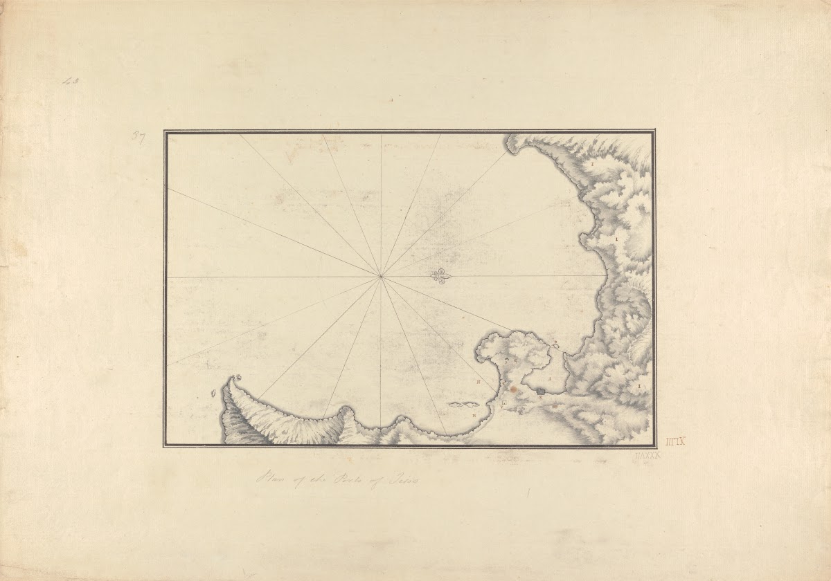 Plan of the Port of Sigacik ancient Teos ca 1750