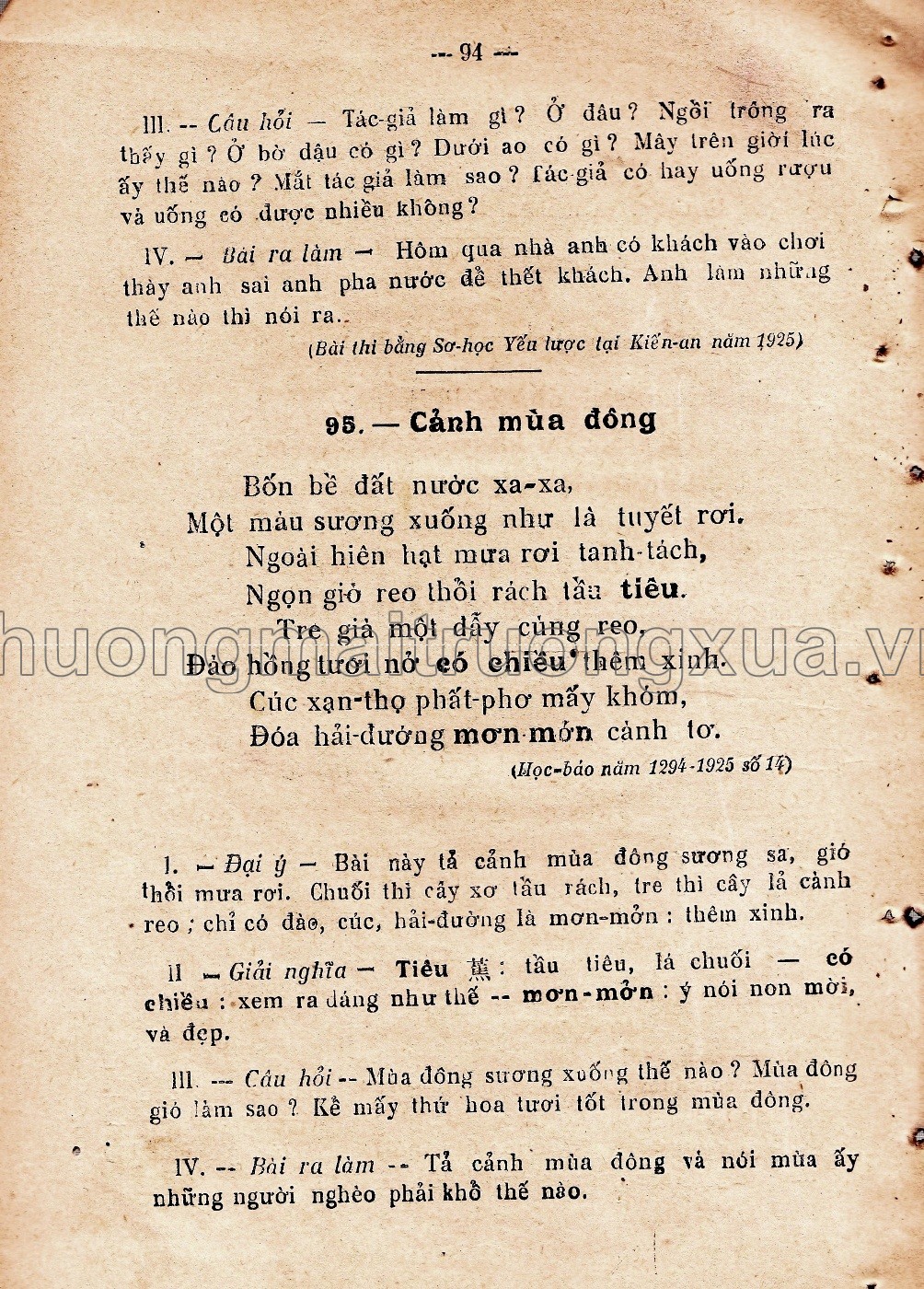Tập đọc và học thuộc lòng (lớp sơ đẳng - trung đẳng năm thứ nhất, 1939) - Trang 96