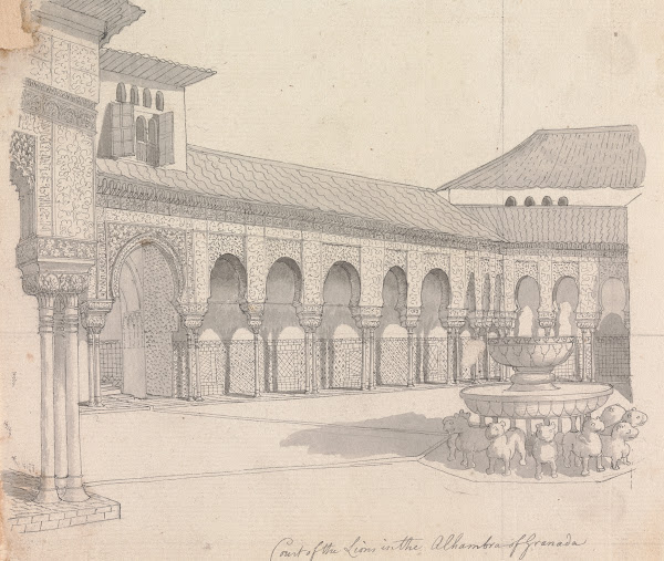 Court of the Lions in the Alhambra of Granada 1775 to 1776