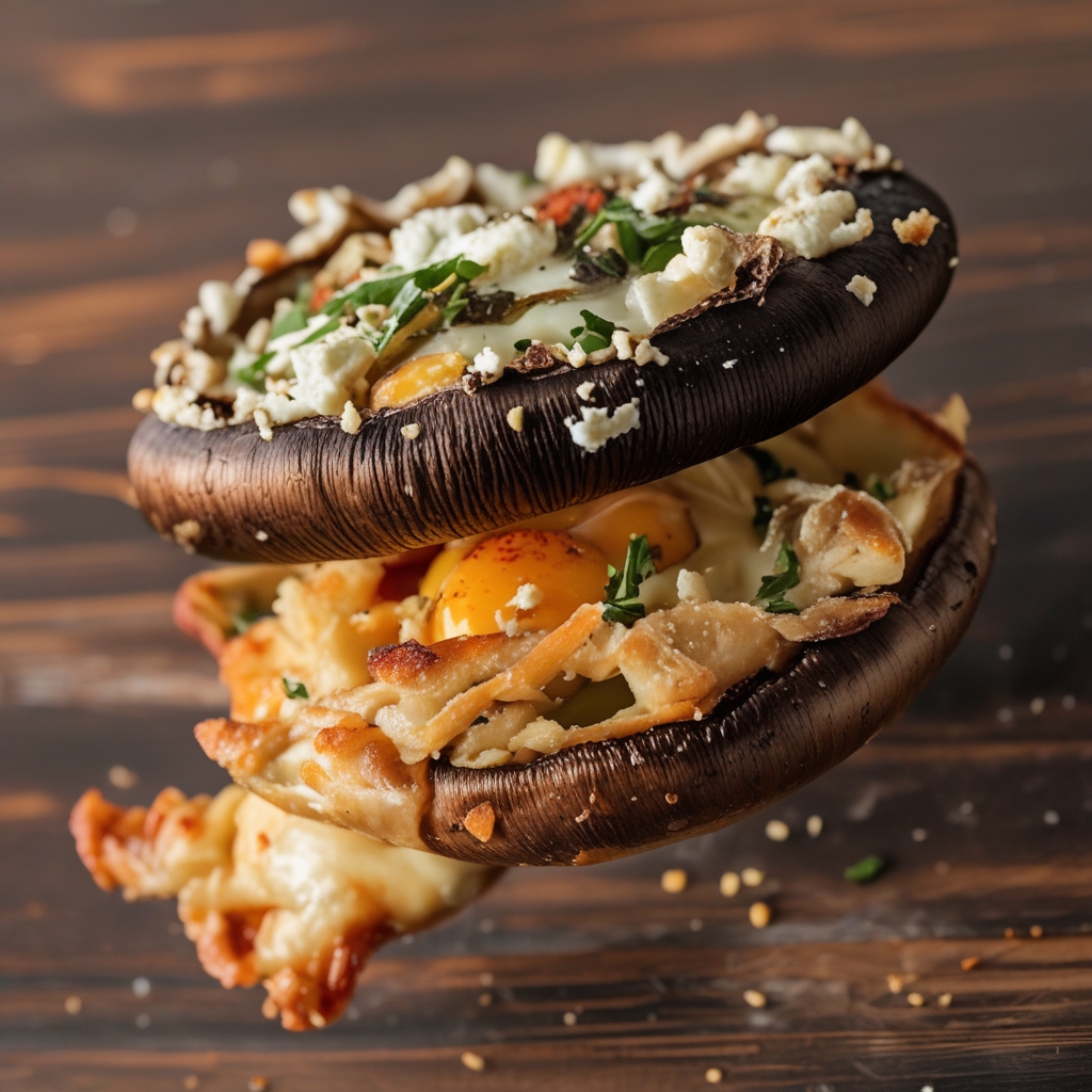 Final Mediterranean Egg-Stuffed Portobello Power Caps