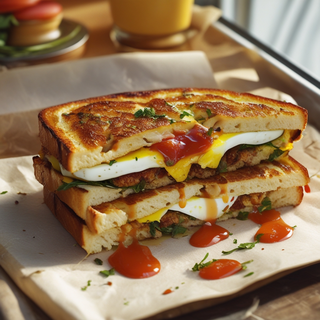 Spicy Chipotle Egg Breakfast Sandwiches - Easy Homemade Morning Kickstart finished