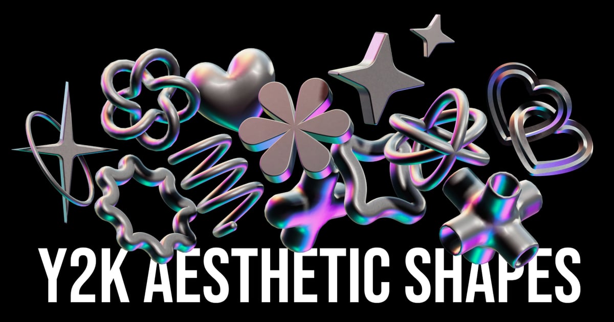 Y2K Aesthetic Shapes Free Download – Envato Elements