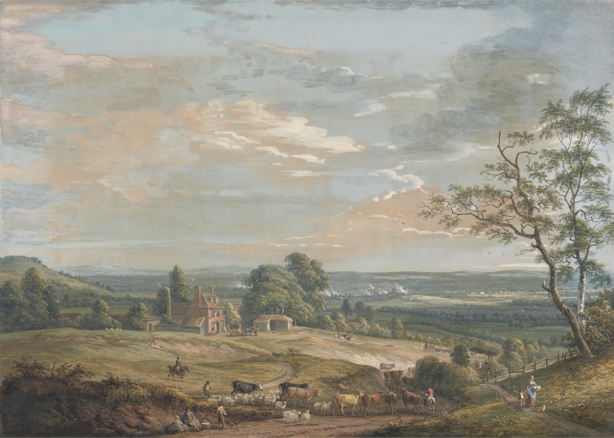 A Distant View of Maidstone from Lower Bell Inn Boxley Hill 1802
