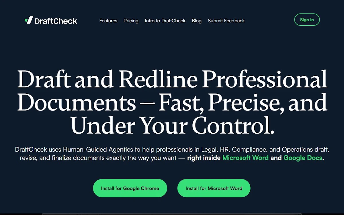 Captura de DraftCheck