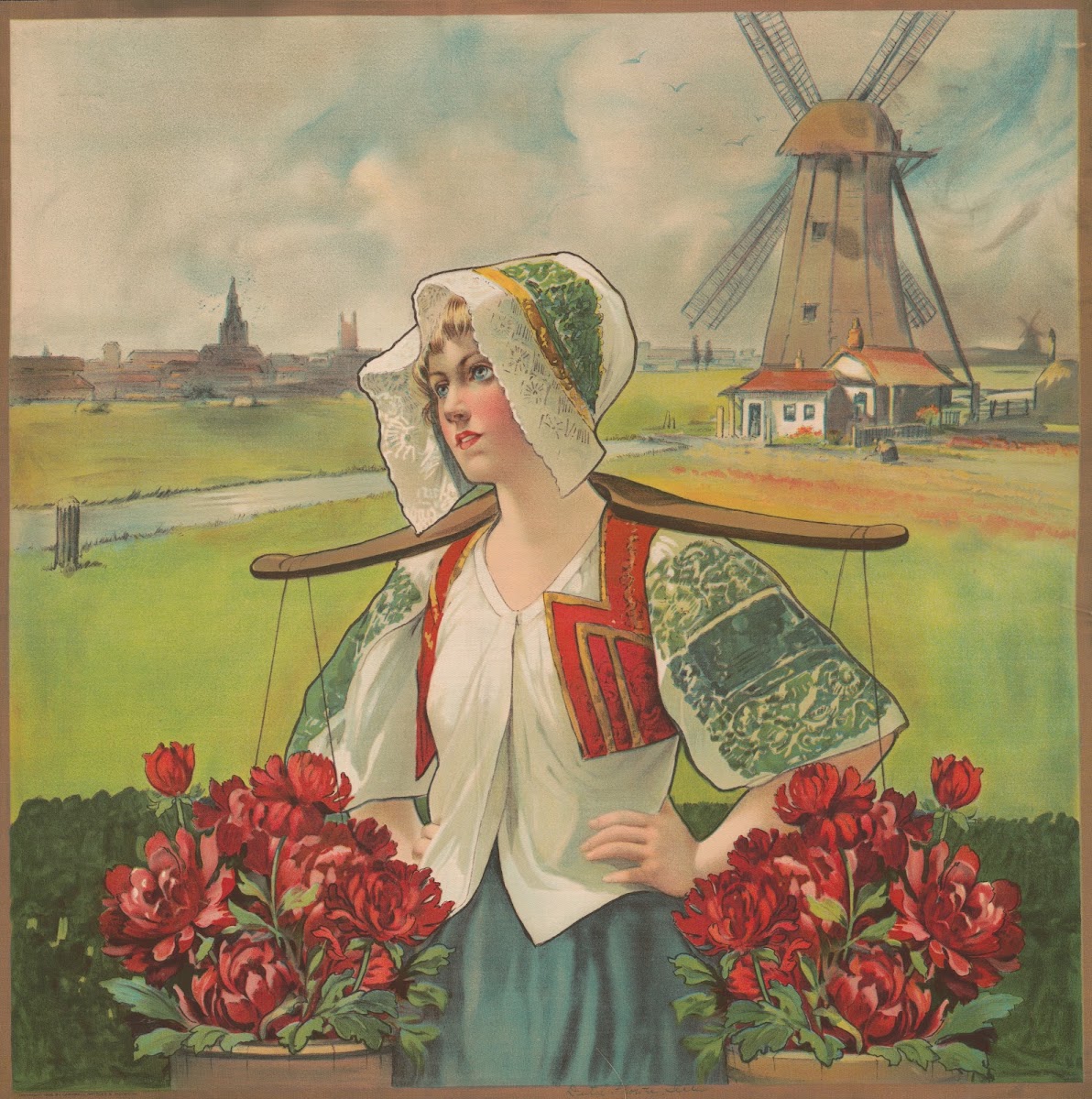 Dutch flower seller 1906