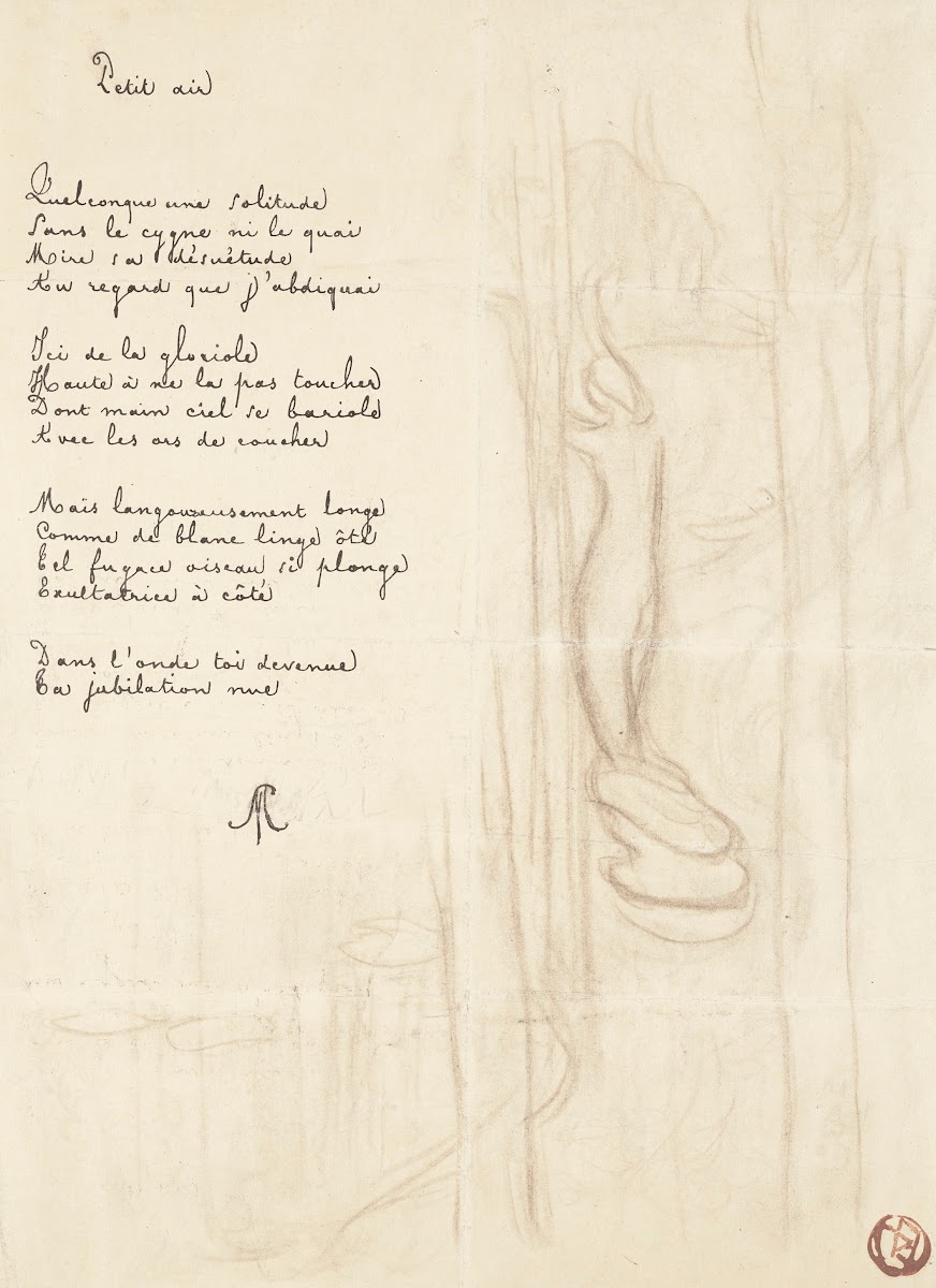 Esquisse de lencadrement lithographié pour Petit air de Stéphane Mallarmé 1894