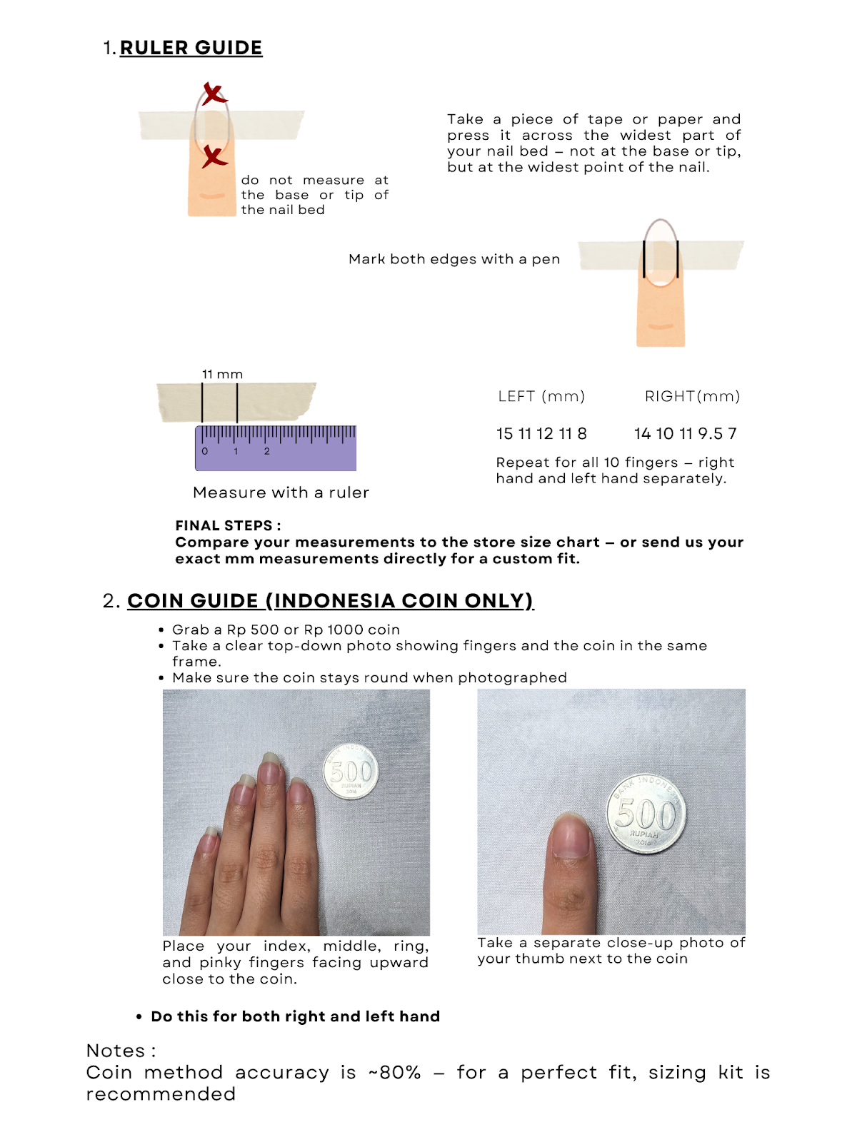 nail sizing guide