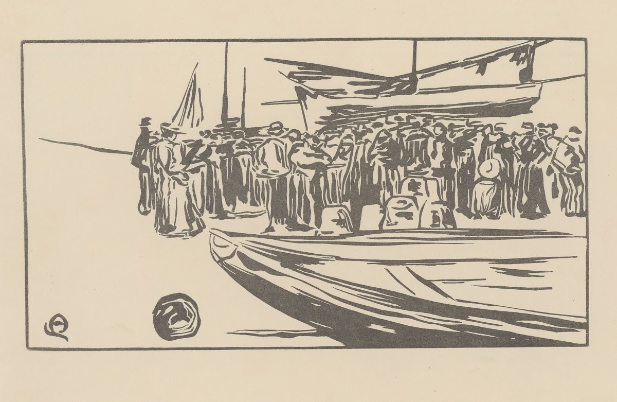 La Vente du poisson Yport 1902