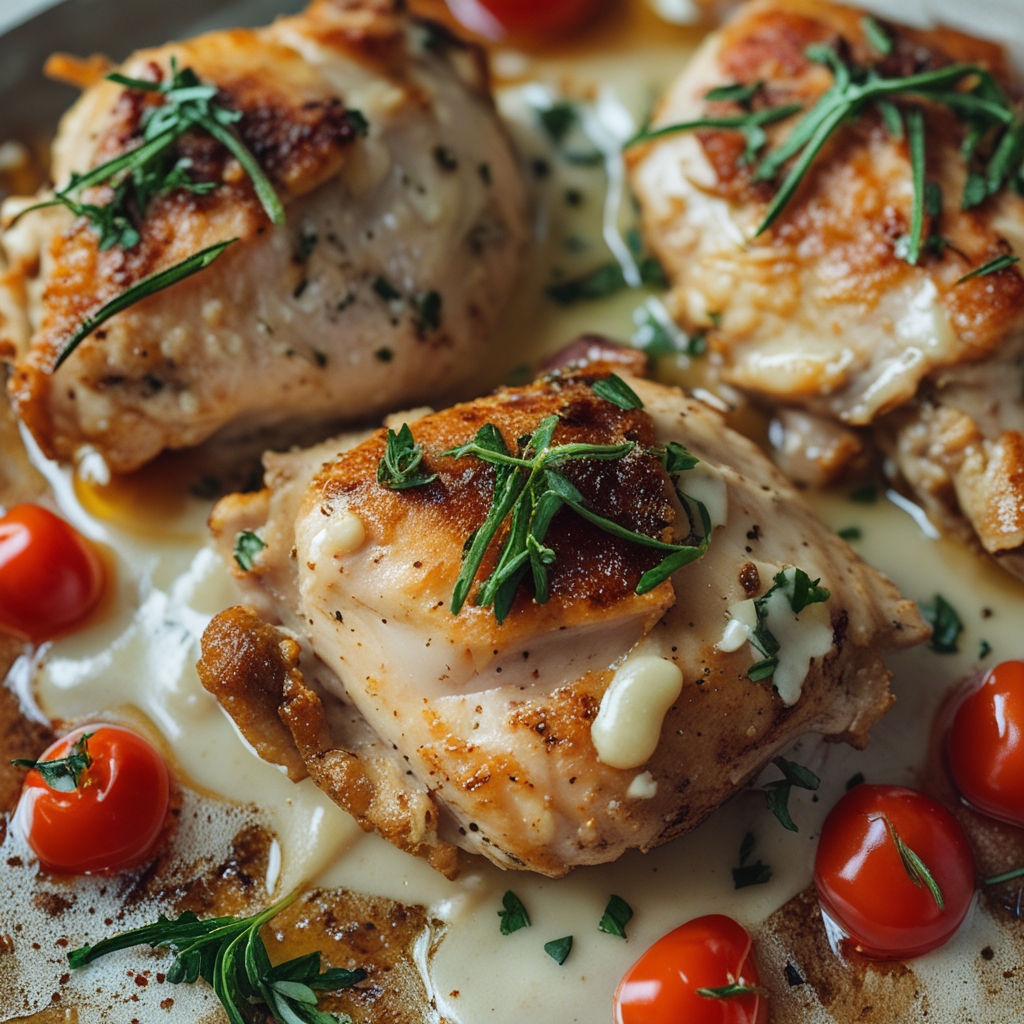 Turkish Chicken with Creamy White Sauce | Easy Mediterranean Dinner Recipe for Busy Weeknights finished