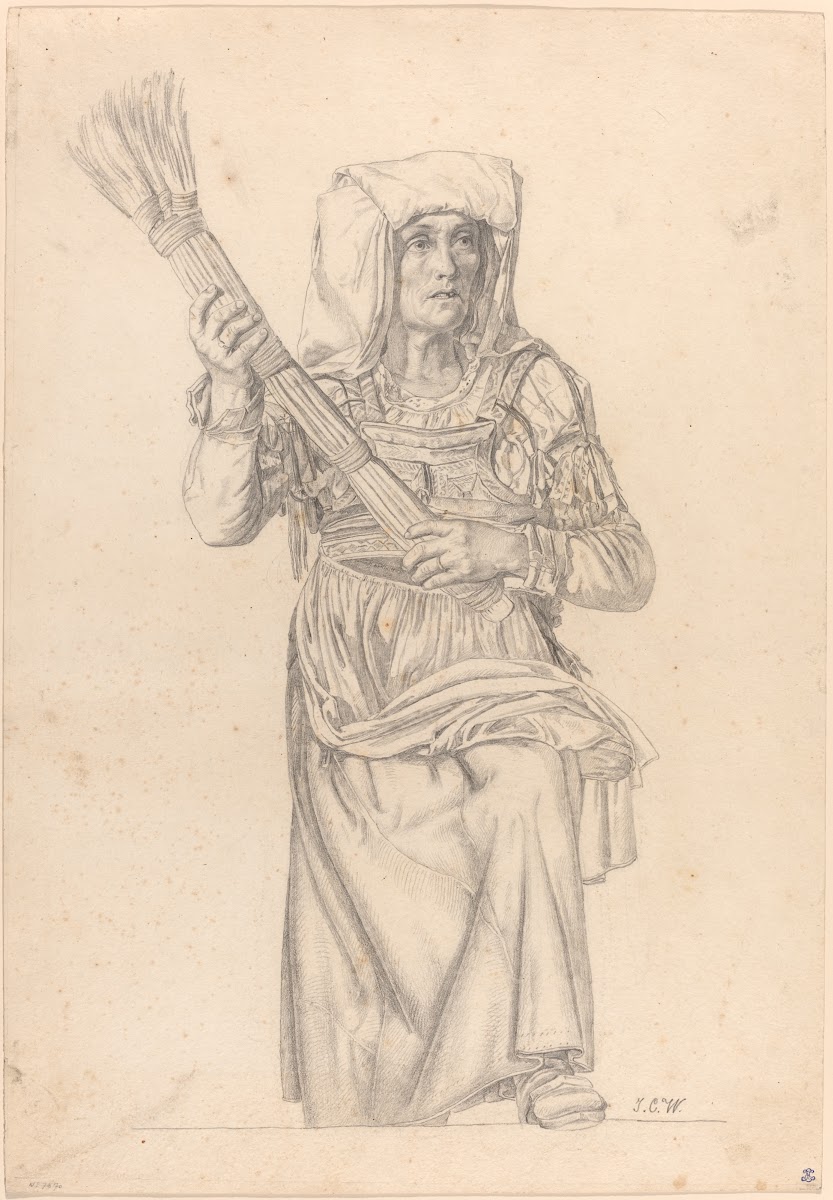 Italian Peasant Woman with a Broom