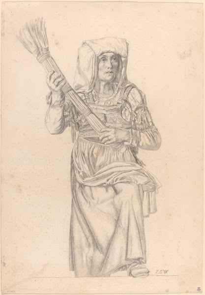 Italian Peasant Woman with a Broom