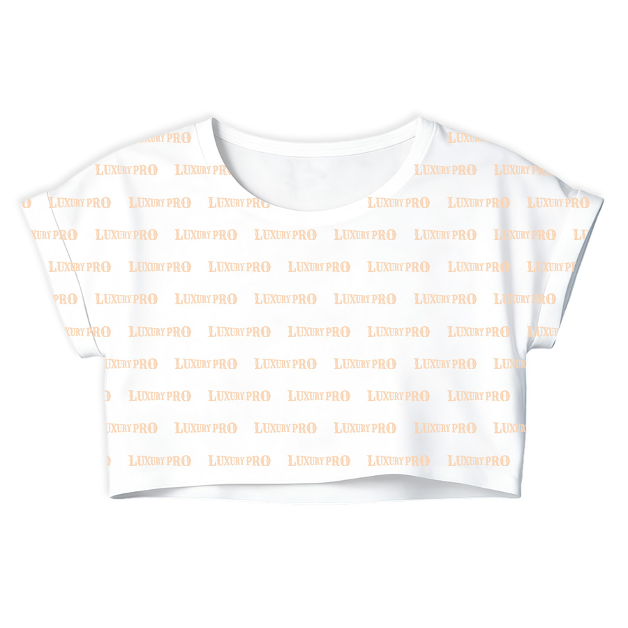 AOP low-cut short-sleeved blouse