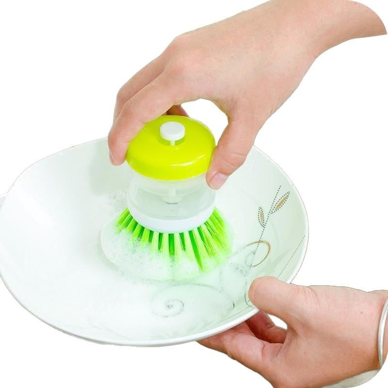 Spülbürste mit Seifenspender zum Drücken