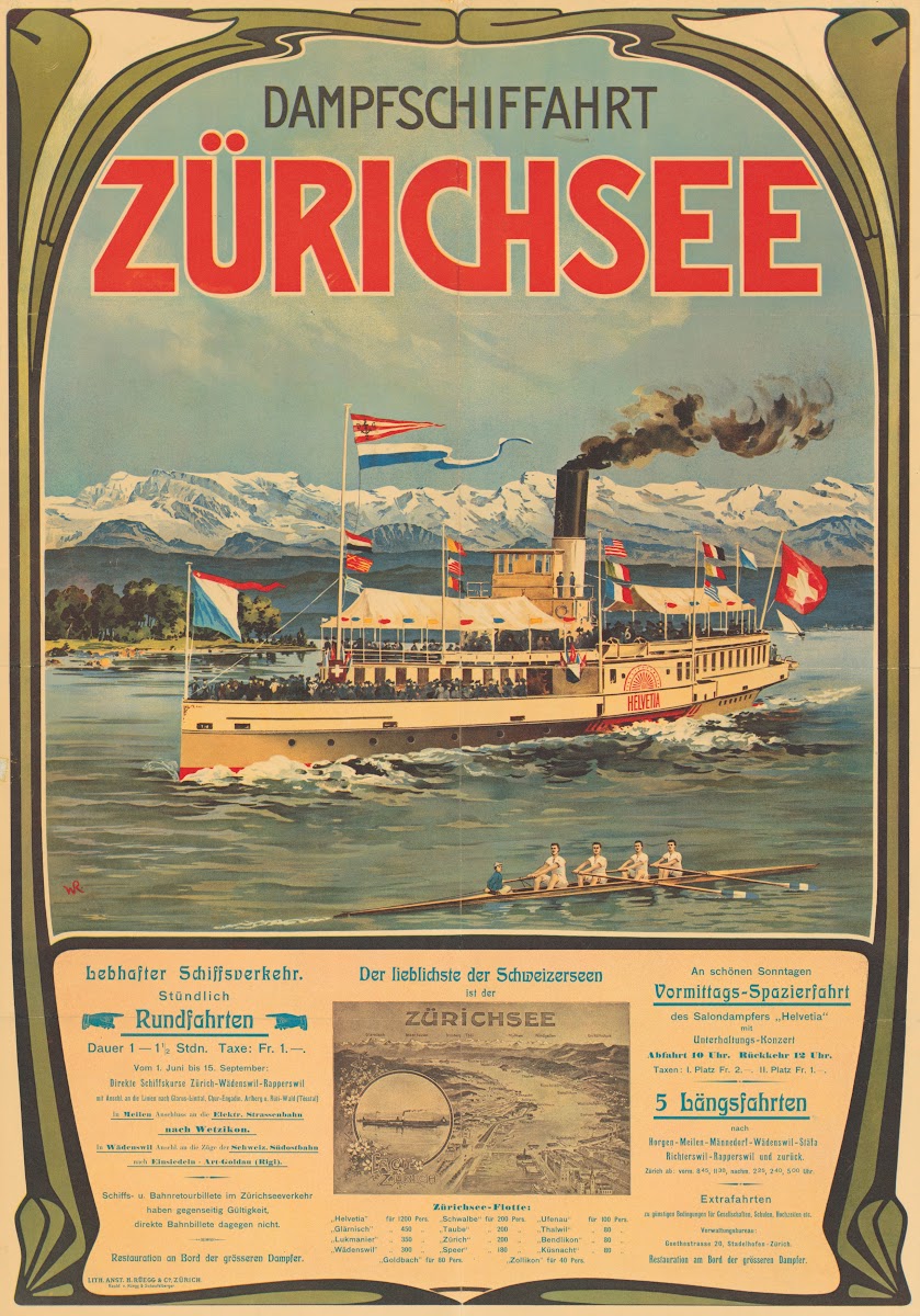 Dampfschiffahrt ZüRichsee 1900