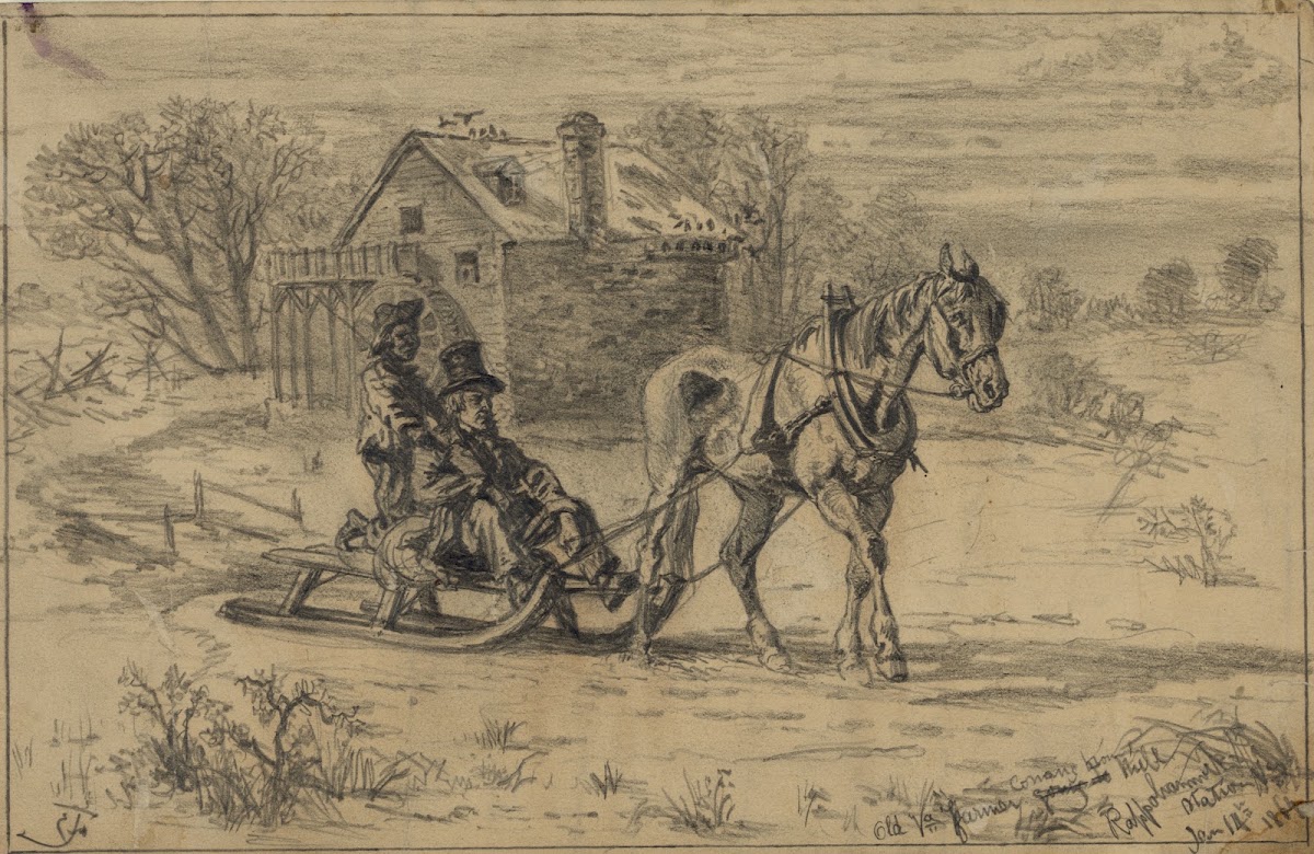 Old Va farmer coming from mill Rappahannock Station Va 1864