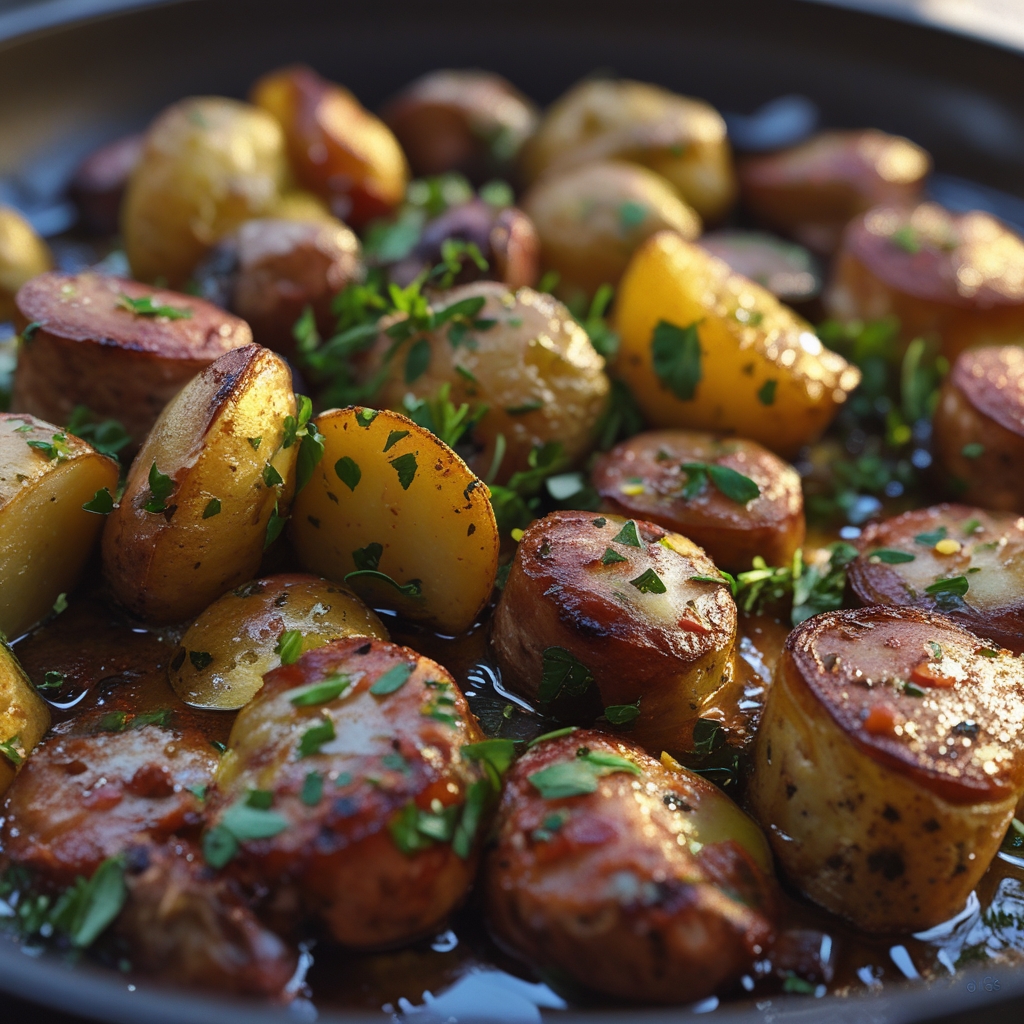 One-Pan Sausage and Potatoes Easy Weeknight Dinner finished