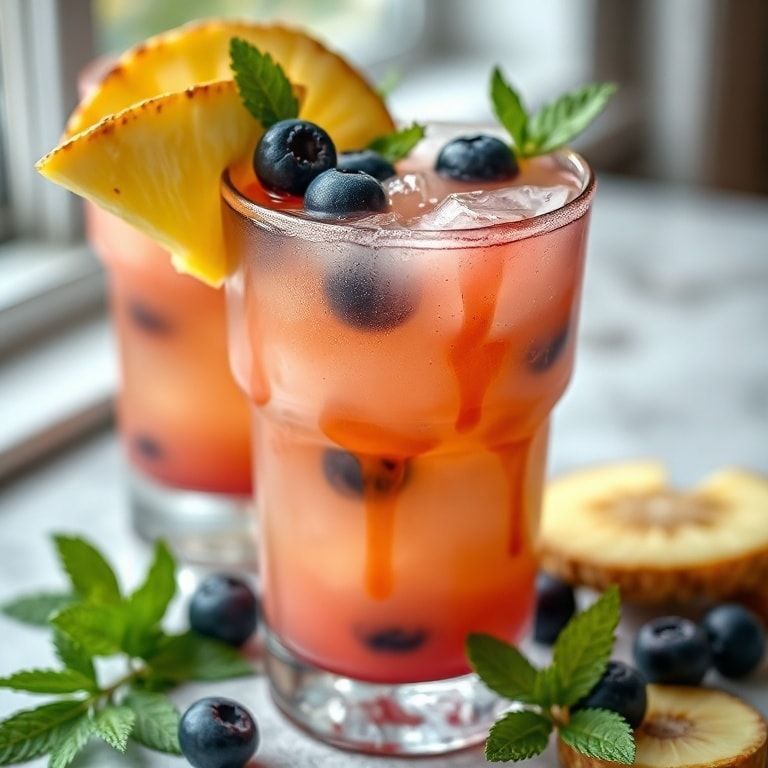 Easy Pineapple Blueberry Margarita Recipe for Refreshing Summer Drinks finished