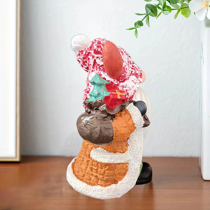 Christmas gnome with hat, resin figure