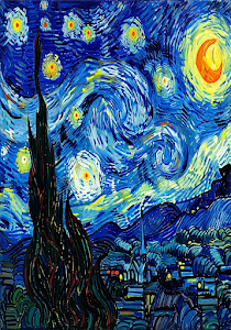 Van Gogh Inspired Swirls Night Sky Abstract Art