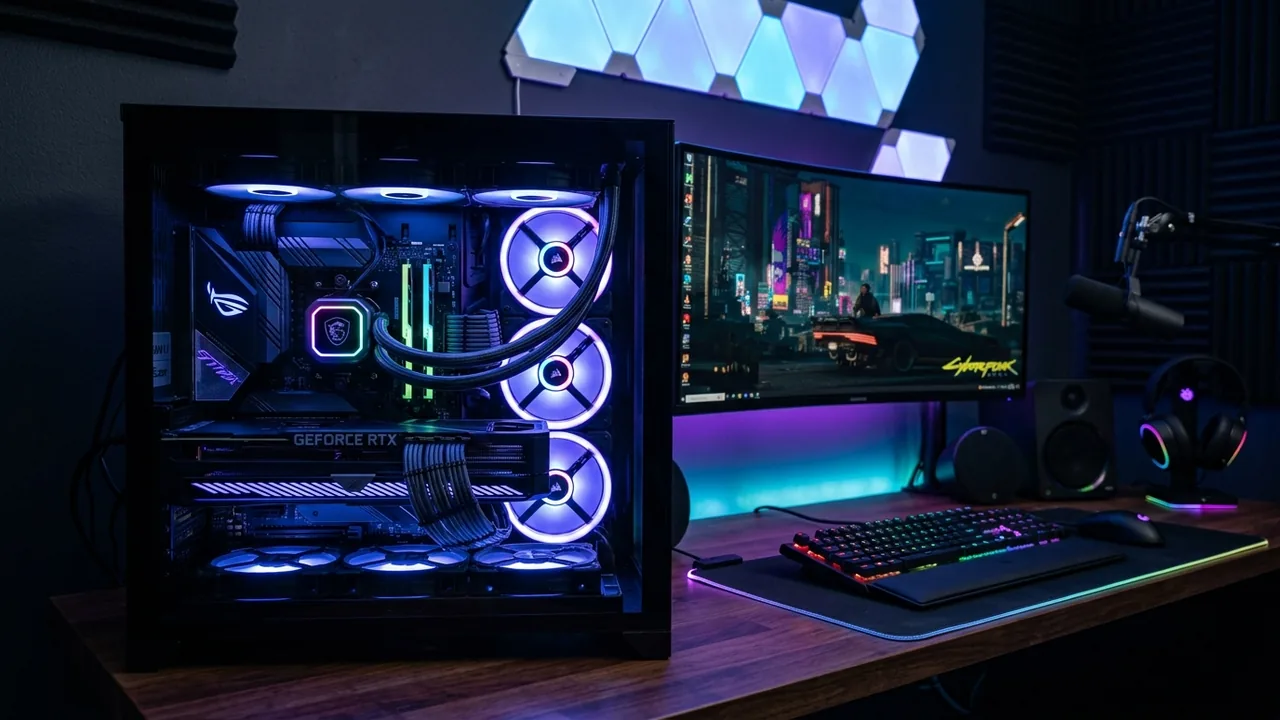 Setup PC gaming dengan kartu grafis budget terbaik 2026