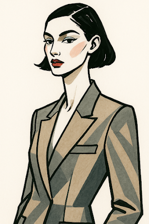 Minimalist Editorial Fashion Sketch