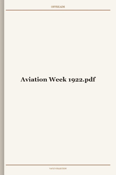 Aviation Week 1922