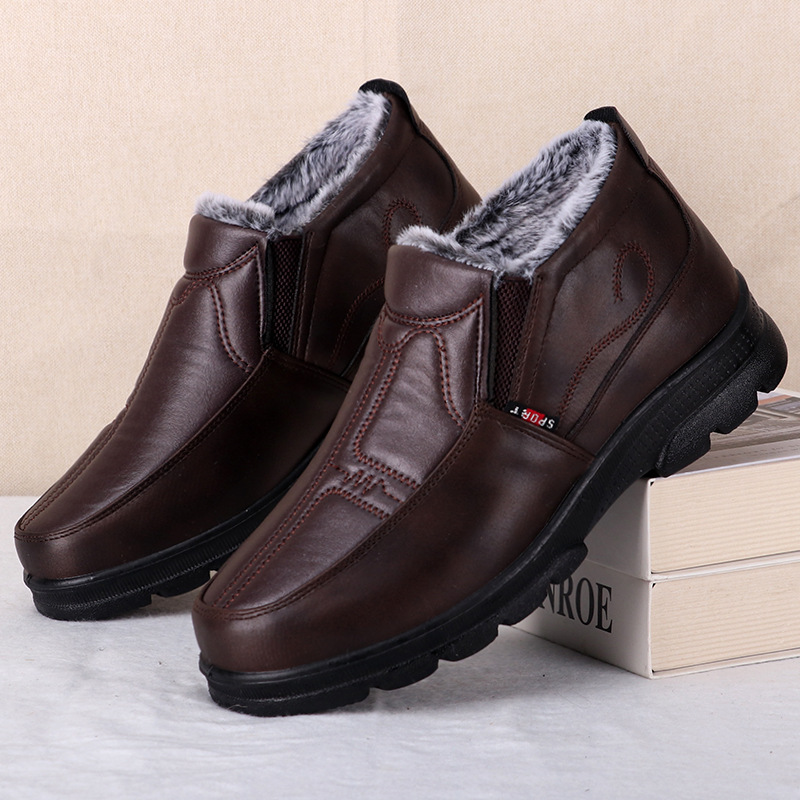 Men's winter boots, PU upper material, warm lining