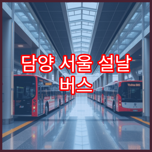 담양 서울 설날 버스 이용 안내와 예매 일정 총정리