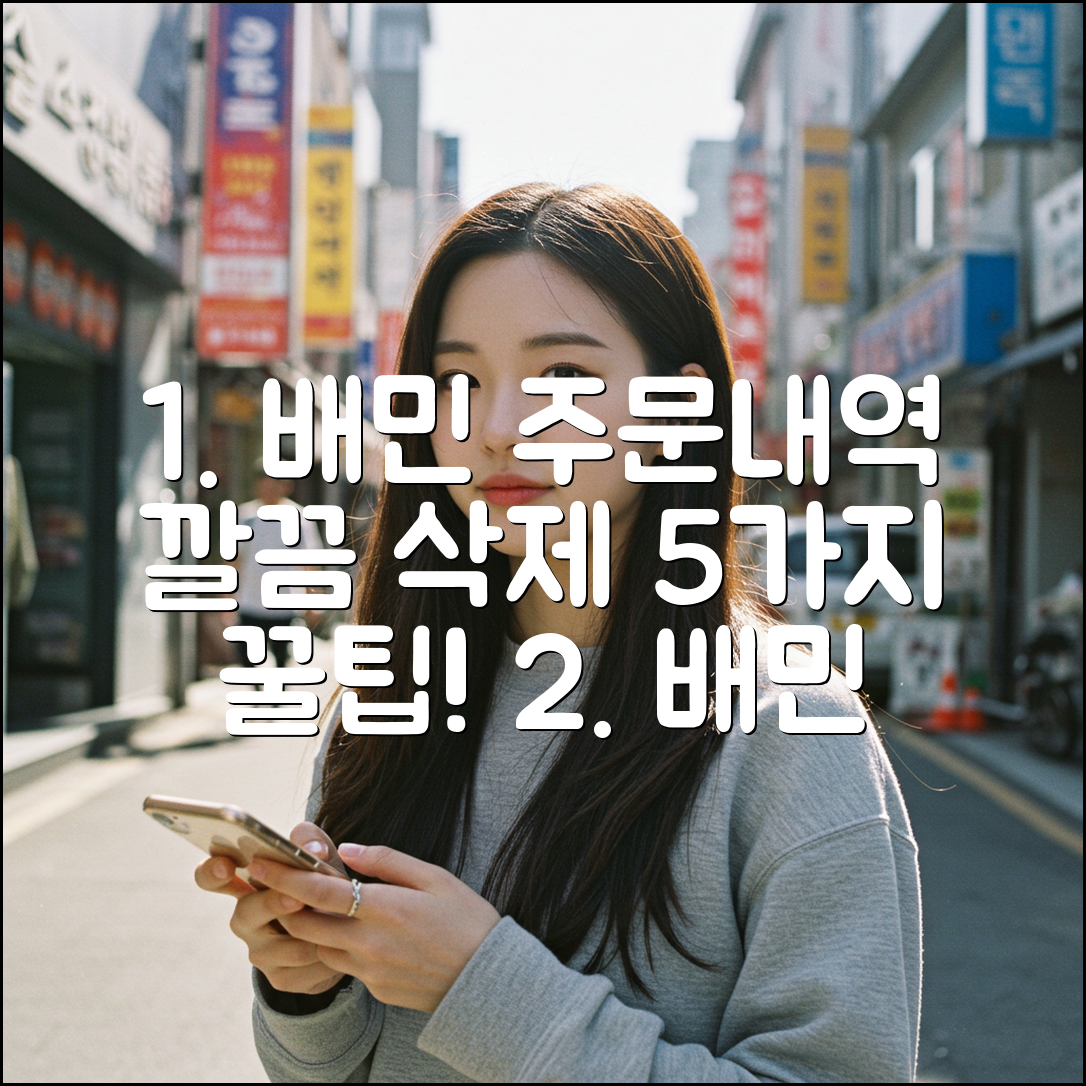 배민 주문내역 5가지 삭제 꿀팁!