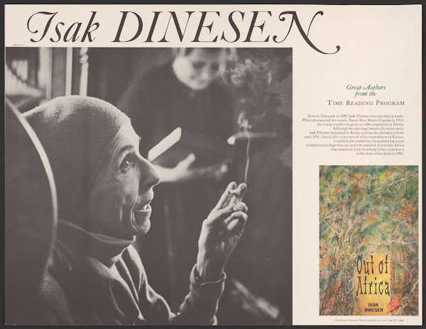 Isak Dinesen  Great Authors From The Time Reading Program 1965