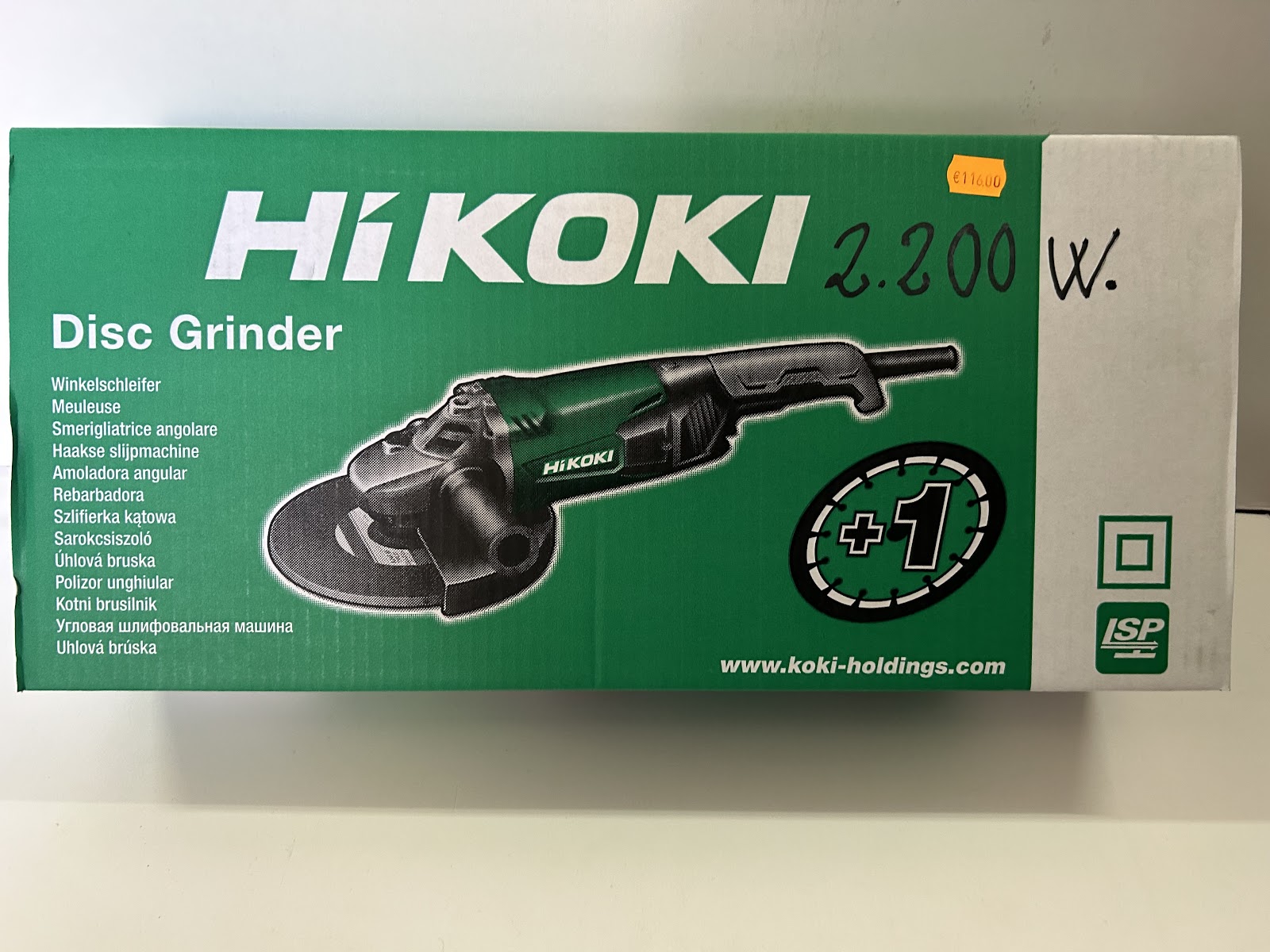  Amoladora Hikoki 230 mm de 2200 W + Disco diamante
