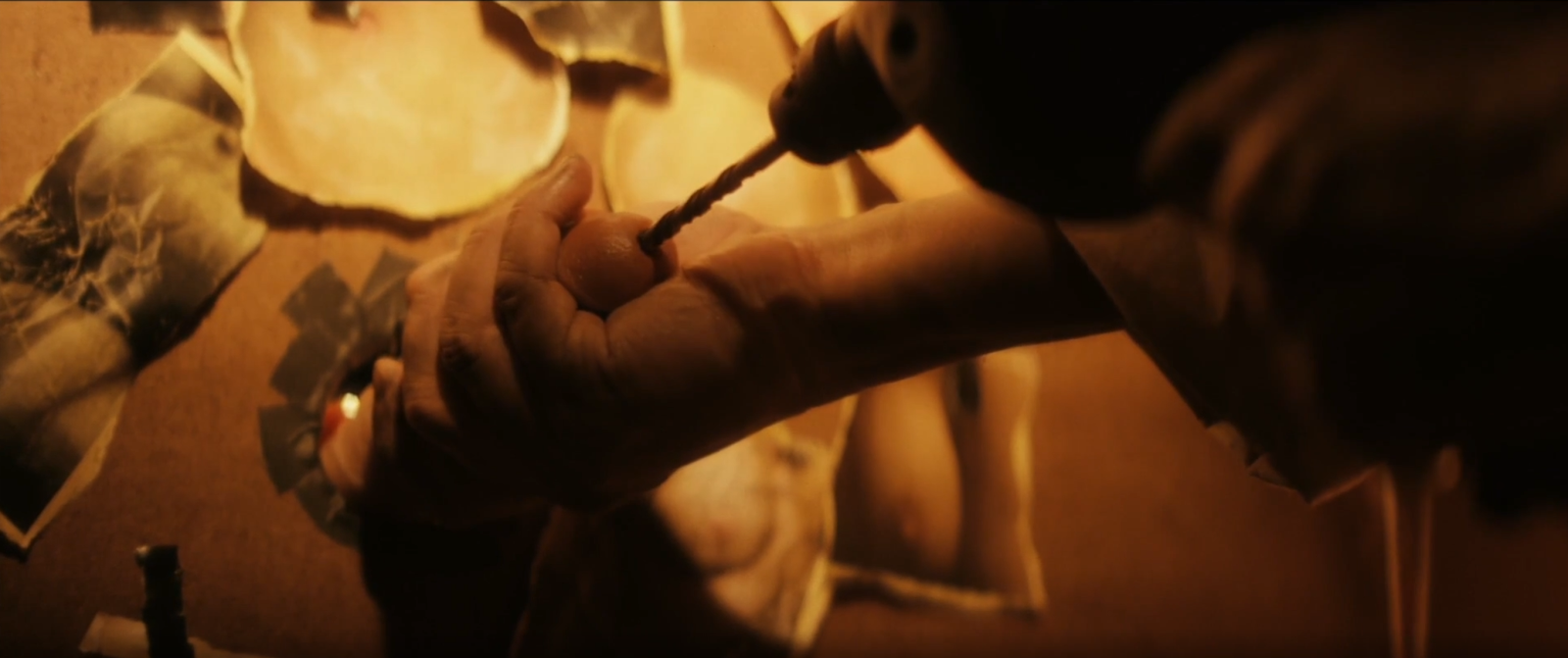 A tense, gritty scene from Brute 1976