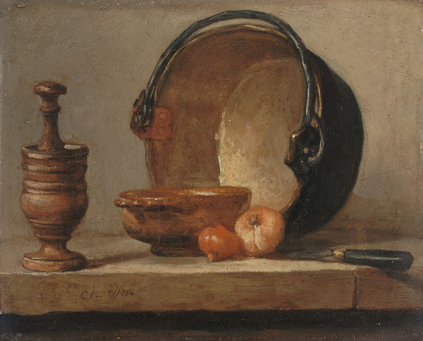 Nature morte au chaudron de cuivre 1735