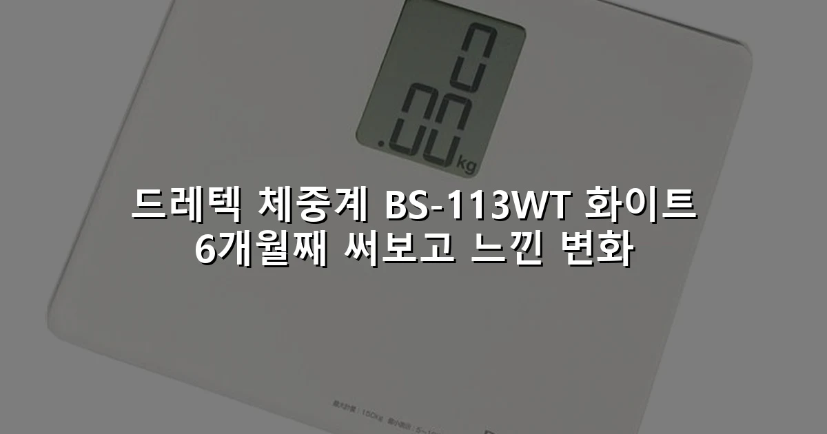 드레텍 체중계 BS-113WT 화이트 6개월째 써보고 느낀 변화