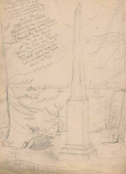 Monument on the banks of the Delaware River 1840 1870