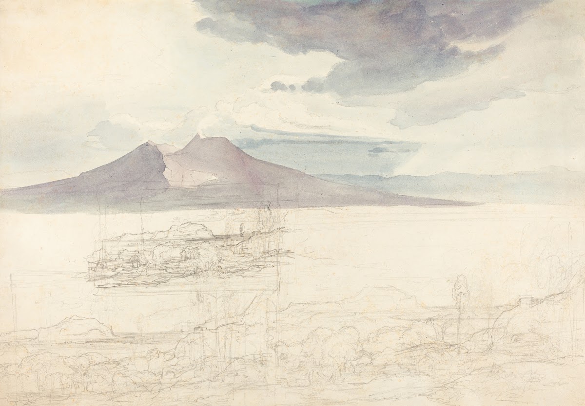 Panoramic Views of Vesuvius and Monte Pellegrino 1827