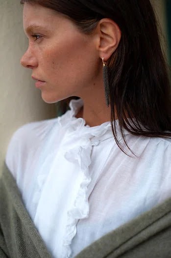Серьги Водопад BLACK S