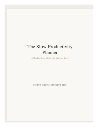 The Slow Productivity Planner Cover