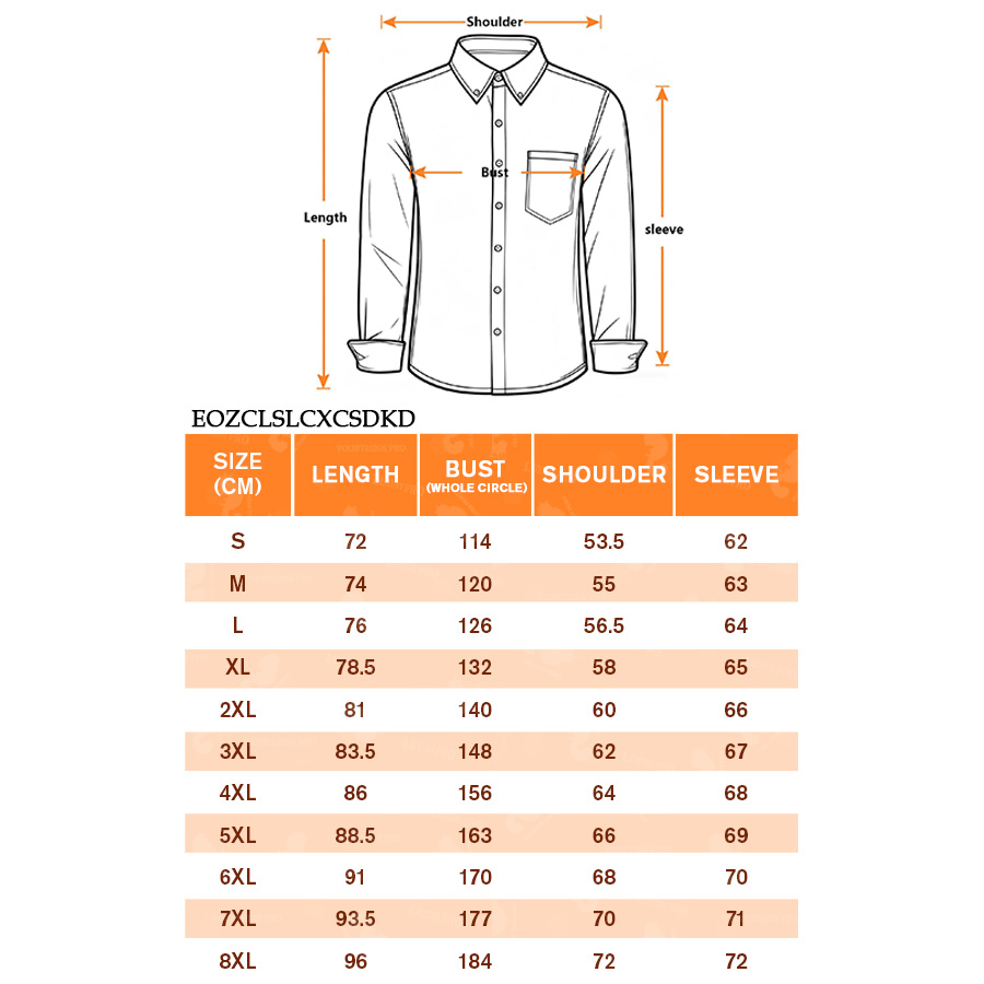 AOP EO Classic Collar Double Layer Long Sleeve Shirt (With Pocket)
