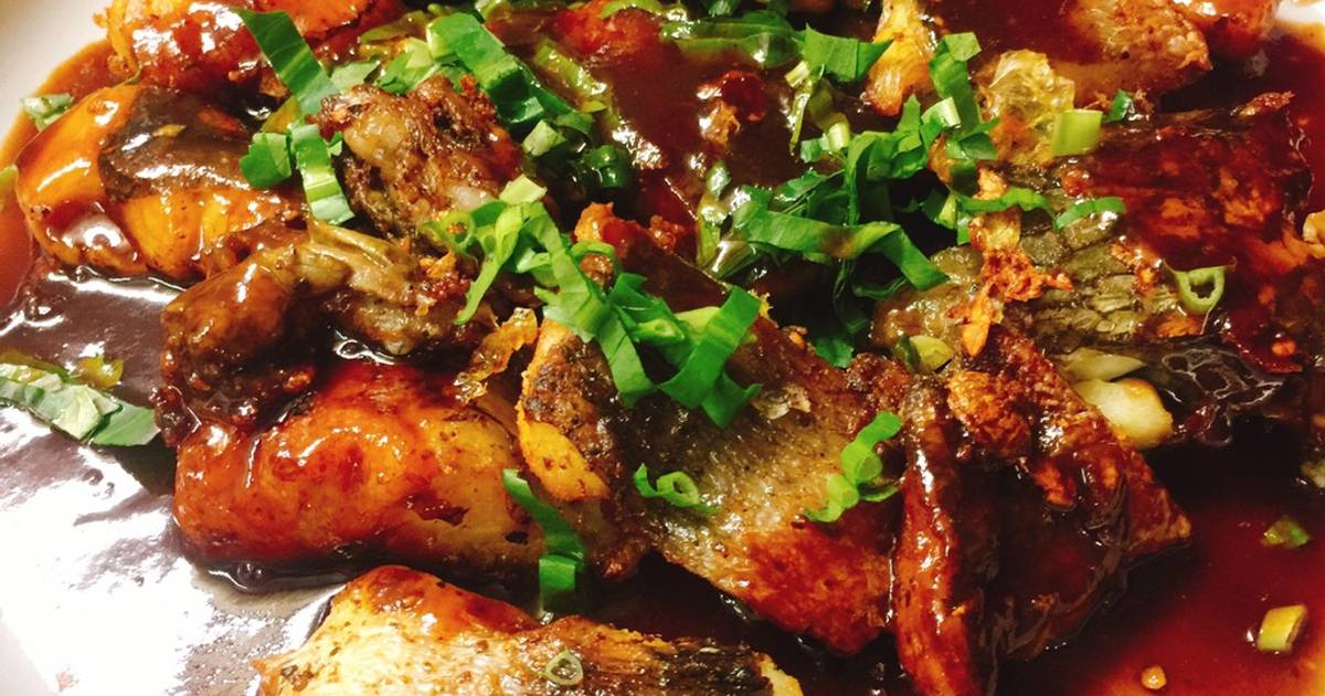 Cá lóc chiên zòn sốt me- Bánh canh cá lóc
