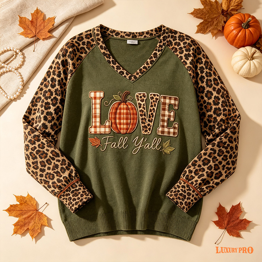STY-06-CJXVLCT - Raglan V-Neck Long Sleeve Tee