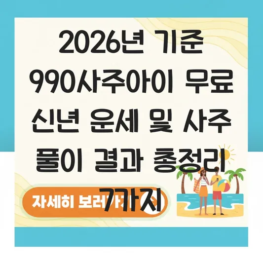 990사주아이 무료 신년 운세 및 사주 풀이 결과 대표 이미지