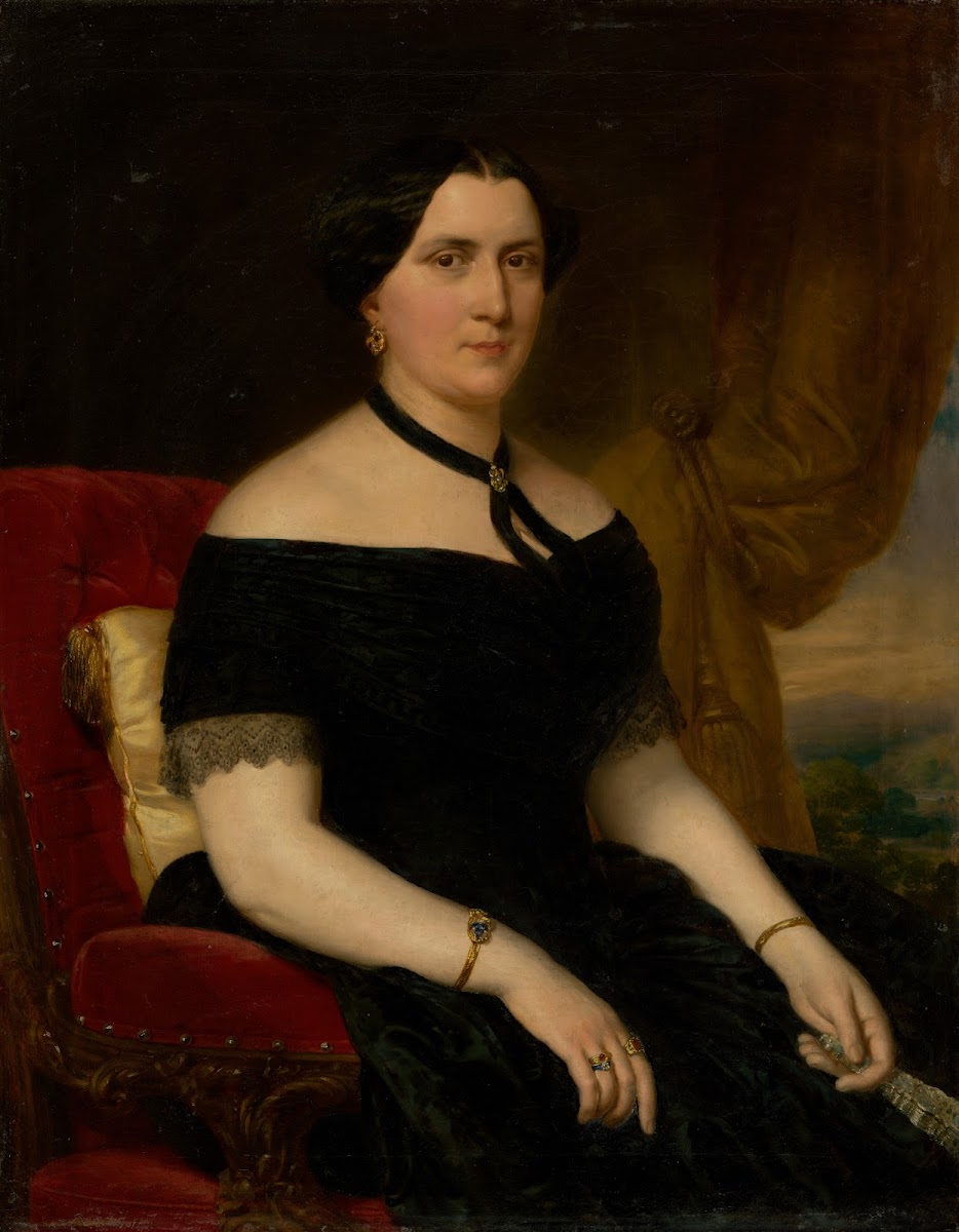 Portrait of a Woman in a Velvet Armchair 1854