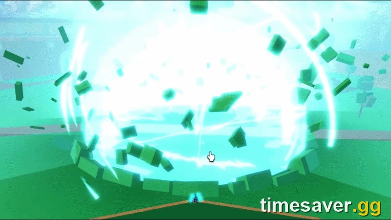 Thunderball Destruction, the Lightning fruit's V move, detonating in Blox Fruits