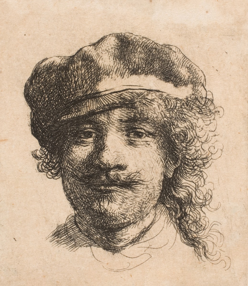 Rembrandt wearing a soft cap 1629  1632
