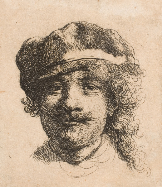 Rembrandt wearing a soft cap 1629  1632