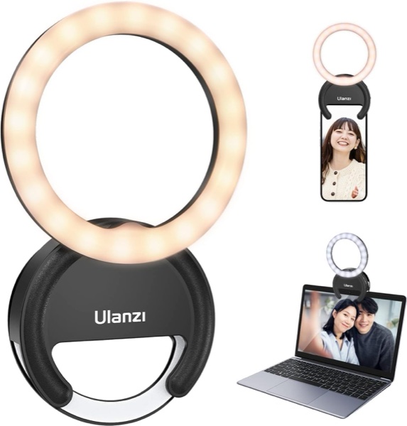 Ulanzi Vijim Mini Aro de Luz Portátil con Pinza para Móvil y Portátil